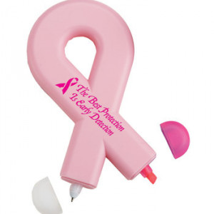 ... Detection Breast Cancer Awareness Pink Ribbon-Shaped Highlighter/Pen