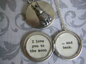 Nutbrown Hare Rabbit Locket Guess How Much I love you? To the moon and ...