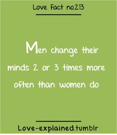 Love Facts Men Women Words...