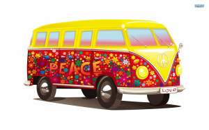 Hippie Volkswagen bus wallpaper 1920x1200