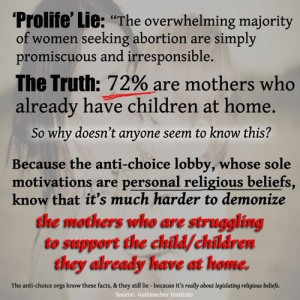 Pro Choice Truth. Also, there are women who know the child will be ...