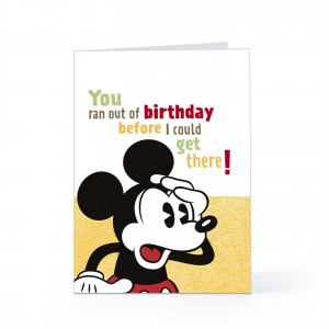 PERSONALIZE IT! Vintage Mickey Mouse 5x7 Folded Greeting Card $3.79