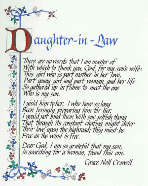 Poem for my daughterinlaw on mothers day