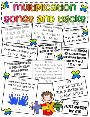 ... the kids with memorizing their multiplication facts. Happy singing