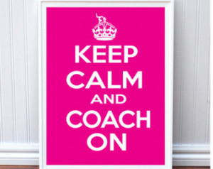 Cute Gymnastics Coach Poster- Keep Calm and Coach On Pink Gymnastics ...