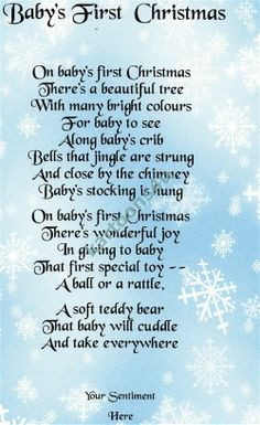 Baby's First Christmas Poem