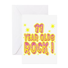 11 Year Olds Rock ! Greeting Card for