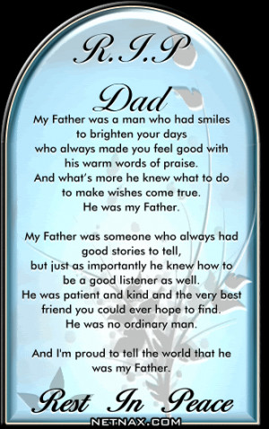Happy Fathers Day Dad!! My dad past away last Sept.