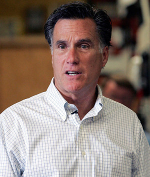 Mitt Romney speaks to a group of small business owners on the economy ...
