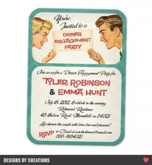 Retro Themed Wedding Shower Invitation - Couple Shower Invitation ...