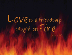 Love is Like Friendship caught on Fire