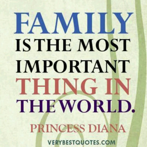 Princess Diana quote on family.