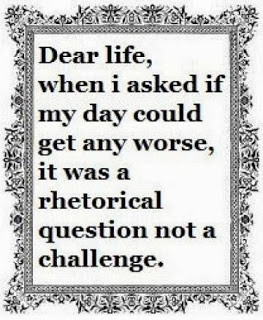 ... day could get any worse, it was a rhetorical question not a challenge