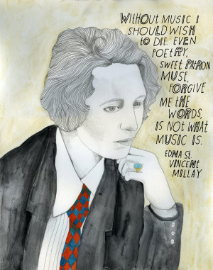 Beloved poet and playwright Edna St. Vincent Millay (February 22, 1892 ...