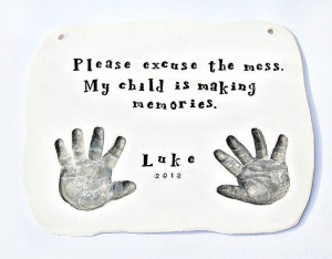 Baby baby gift handprint and Quote plaque Mold included. $68.00, via ...