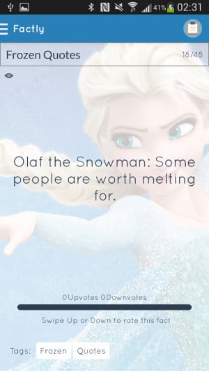 Frozen Quotes 1.3 screenshot 1