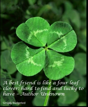 Thursday Thought: A Best Friend and A Clover