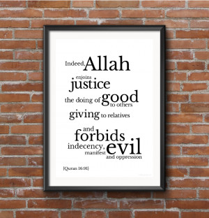 Allah enjoins justice