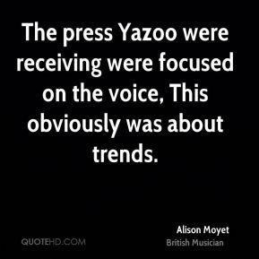 The press Yazoo were receiving were focused on the voice, This ...