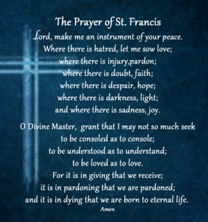 st francis of assisi the prayer of st francis lord make december 4 ...