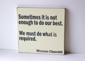 Winston Churchill quote distressed sign, typography art, 12