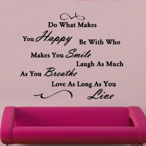 Do What Makes You Happy Quote Vinyl Wall Art