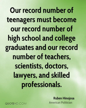 Our record number of teenagers must become our record number of high ...