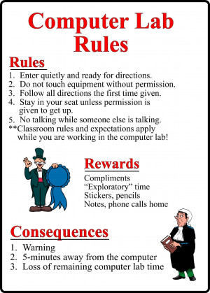 Computer Lab Rules Poster Kentbaby Picture