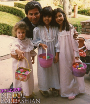 Family snaps: An Easter picture of Khloe with sisters Kourtney and ...