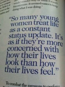 This is the negative aspect of the social media generation. True for ...