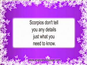 Scorpio - Random Facts