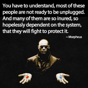 Morpheus - The Matrix, perfectly put.