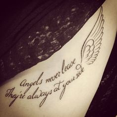 ... They're Always By Our Side #Ribs Tattoo #Wings Tattoo #Justgirlythings