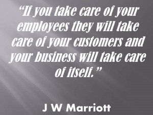 Importance of employees by J W Marriott