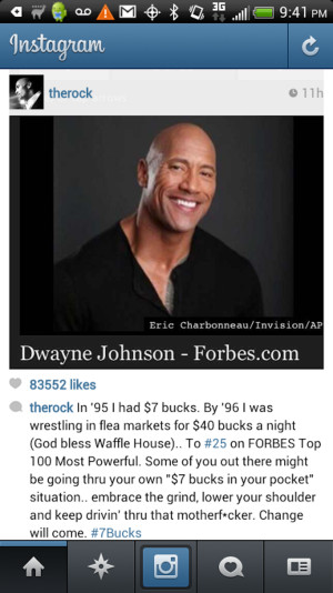 Instagram Post | Dwayne Johnson 