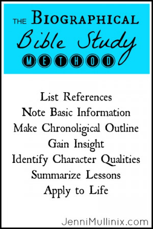 How to Study the Bible Using the Biographical Study Method