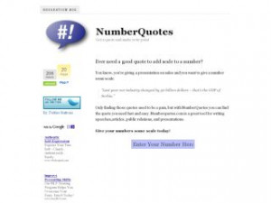 ... quote and make your point http numberquotes com ever need a good quote