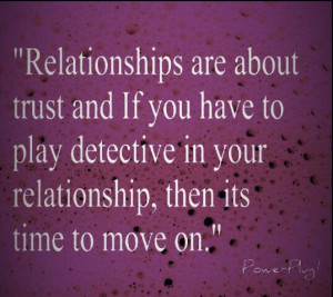 No trust = no love