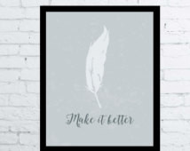 Make it better, Beatles Hey Jude song quote, printable wall art decor ...