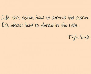 Taylor Swift Dancing in the Rain Wall Decal -- Free Shipping in USA