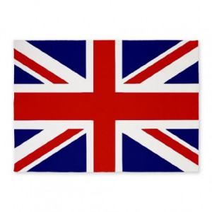 CafePress British Flag 5'x7'Area Rug - Standard White