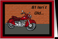 Motorcycle 61st Birthday Card - Product #366335
