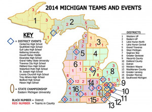 Michigan Congressional Districts Map 2014