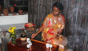 The delicious Ethiopian coffee being served as part of the traditional ...