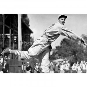 Dizzy Dean Throwing Pitch Archival Photo Poster