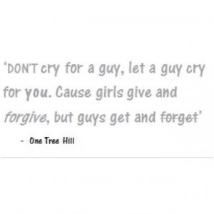 Don't cry over a Guy