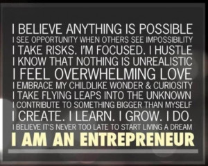 am an entrepreneur...