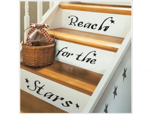 Reach For the Stars inspirational wall sticker quote