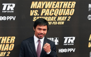 Photos: Mayweather, Pacquiao Arrive For Kickoff Presser