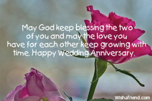 ... have for each other keep growing with time. Happy Wedding Anniversary